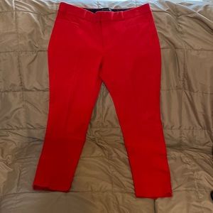 Banana Republic red capri pants.